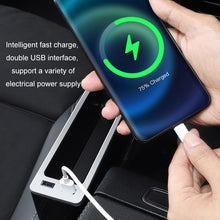 Load image into Gallery viewer, Car Seat Gap Storage Box with 2 USB Charging Port, Principal Driver Silver, Co-pilot Silver, Principal Driver Red, Co-pilot Red, Principal Driver Gray, Co-pilot Gray