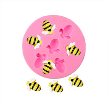 Load image into Gallery viewer, Little Bee Silicone Mold Fondant Chocolate Cake Mold, Mk-3171 Pink, Mk-3171 Light Gray, Mk-3172 Pink, Mk-3172 Light Gray