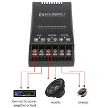 Load image into Gallery viewer, KUERL 2 Way Car Audio Frequency Divider Stereo Car Speaker Crossover Filter, KUERL 655D