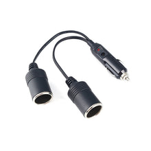 Load image into Gallery viewer, Copper Car Cigarette Lighter Extension 12/24V 10A General 1 Drag 2 Car Charging