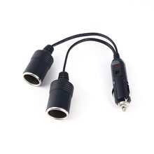 Load image into Gallery viewer, Copper Car Cigarette Lighter Extension 12/24V 10A General 1 Drag 2 Car Charging