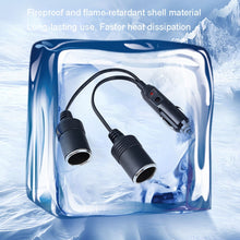 Load image into Gallery viewer, Copper Car Cigarette Lighter Extension 12/24V 10A General 1 Drag 2 Car Charging