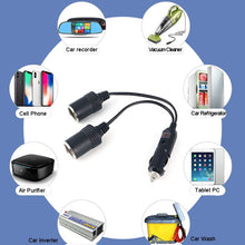 Load image into Gallery viewer, Copper Car Cigarette Lighter Extension 12/24V 10A General 1 Drag 2 Car Charging