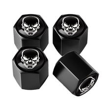 Load image into Gallery viewer, 4pcs /Set Skeleton Metal Tire Valve Caps Automobile Modification Universal Valve Core Cover