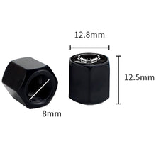 Load image into Gallery viewer, 4pcs /Set Skeleton Metal Tire Valve Caps Automobile Modification Universal Valve Core Cover