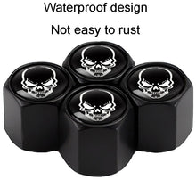 Load image into Gallery viewer, 4pcs /Set Skeleton Metal Tire Valve Caps Automobile Modification Universal Valve Core Cover