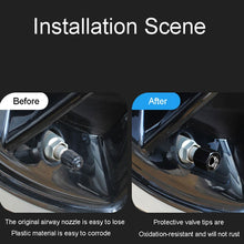 Load image into Gallery viewer, 4pcs /Set Skeleton Metal Tire Valve Caps Automobile Modification Universal Valve Core Cover