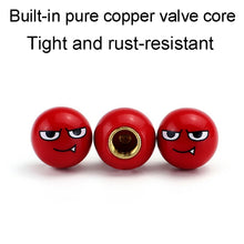 Load image into Gallery viewer, 4pcs /Set Devil Ball Tire Valve Caps Automotive Universal Modification Valve Covers