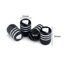 Load image into Gallery viewer, Laser Power Gesture Motivational Fist Car Tire Valve Cap, Blue, Red, Black, Gray