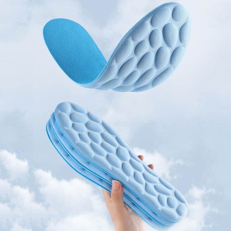 1pair 4D Massage Insole Imitation Pebbles Full Palm Sports Insole