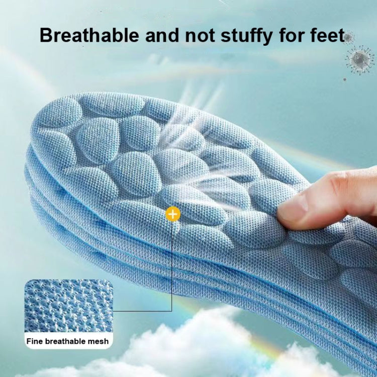1pair 4D Massage Insole Imitation Pebbles Full Palm Sports Insole