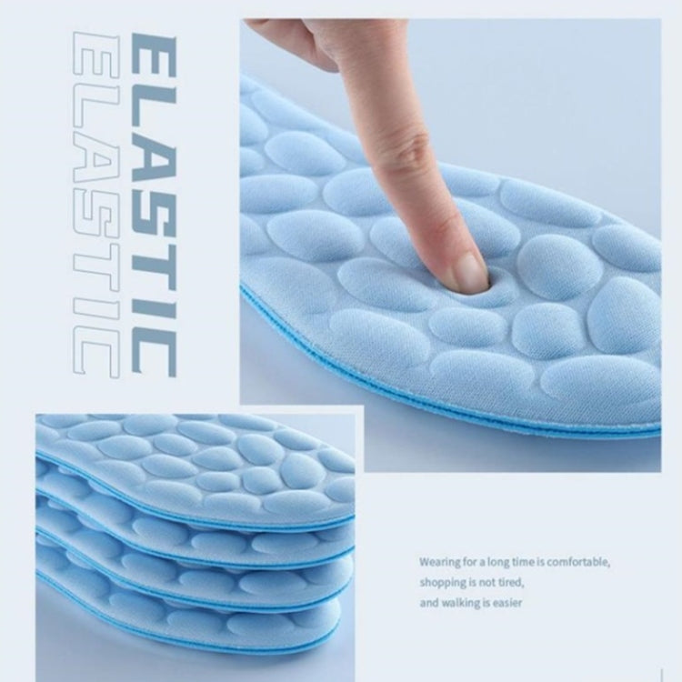 1pair 4D Massage Insole Imitation Pebbles Full Palm Sports Insole