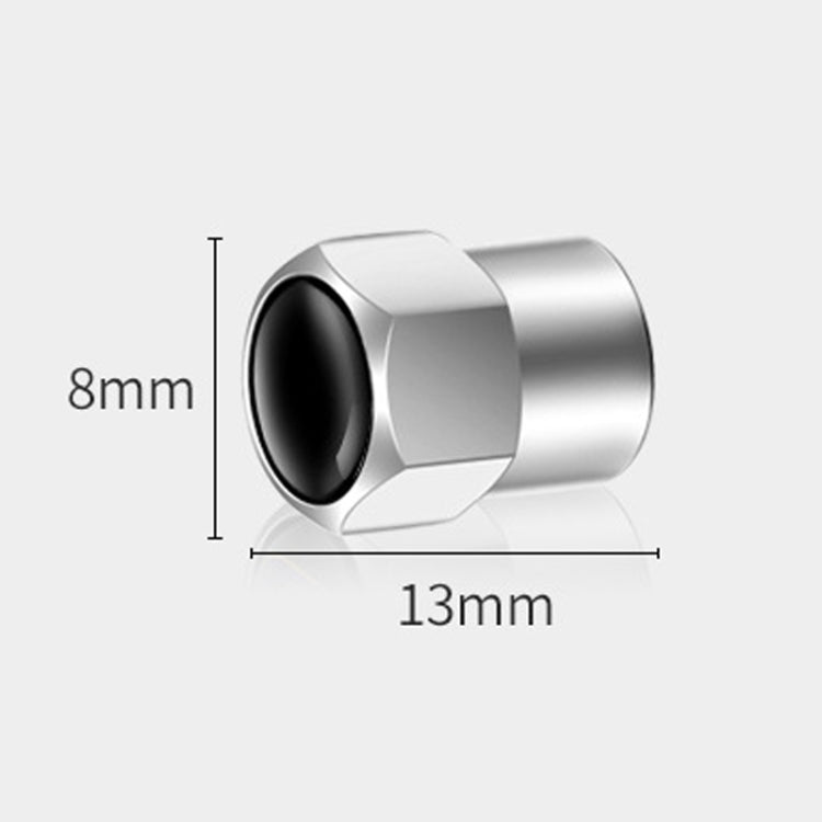 4pcs /Set Hexagonal Metal Tire Valve Caps Automobile Universal Modified Valve Covers, Hexagonal