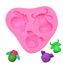 Load image into Gallery viewer, Cartoon Three-dimensional Animals Fondant Silicone Mold Cake Decorating Baking Tools, 1286, 0599