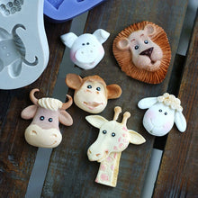 Load image into Gallery viewer, Cartoon Three-dimensional Animals Fondant Silicone Mold Cake Decorating Baking Tools, 1286, 0599