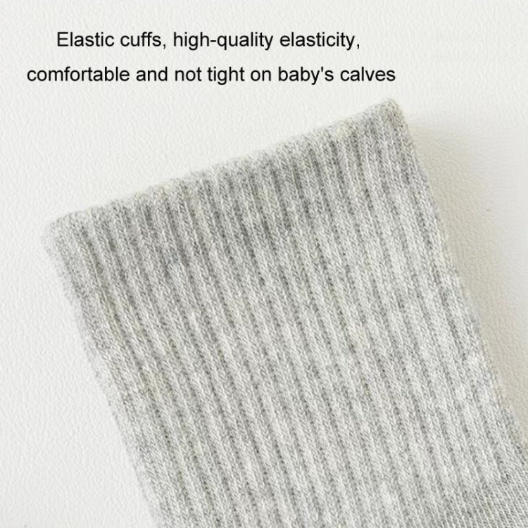 Children Cotton Solid Color Boneless Mid-Calf Breathable Sweat-Absorbent Socks, M, L, XL, XXL