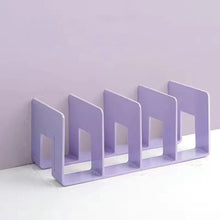 Load image into Gallery viewer, Acrylic Desktop Bookend Book Storage Rack Office Stationery Bookshelf, Regular Transparent, Thicken Transparent With Groove, Thicken Transparent, Thicken Green, Thicken Purple