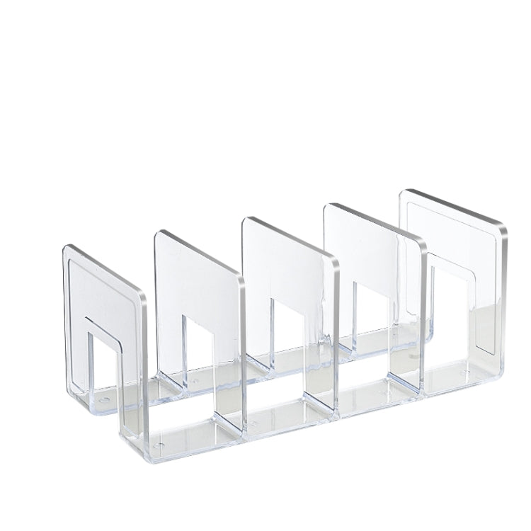 Acrylic Desktop Bookend Book Storage Rack Office Stationery Bookshelf, Regular Transparent, Thicken Transparent With Groove, Thicken Transparent, Thicken Green, Thicken Purple