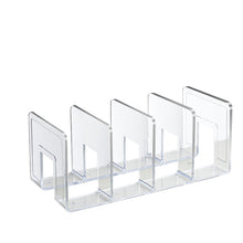 Load image into Gallery viewer, Acrylic Desktop Bookend Book Storage Rack Office Stationery Bookshelf, Regular Transparent, Thicken Transparent With Groove, Thicken Transparent, Thicken Green, Thicken Purple