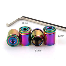 Load image into Gallery viewer, 4pcs /Set Sport Anti-Theft Car Tire Valve Caps Universal Valve Cover With Wrench
