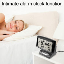 Load image into Gallery viewer, LCD Night Light Car Clock Automotive Electronics Inside And Outside Dual Thermometer, 2 in 1 Black