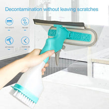 Load image into Gallery viewer, 4 In 1 Double-sided Glass Wiper Window Squeegee Portable Spray Mirror Car Glass Cleaner, YJ520