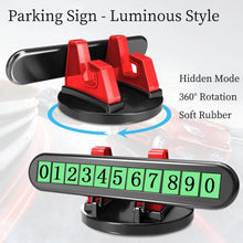 Load image into Gallery viewer, Car Dashboard Automotive Cell Phone Holder Temporary Parking Sign 2 In 1