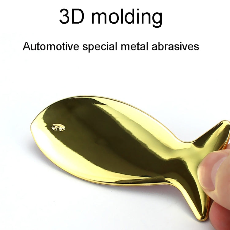 Fish-Shaped Car Metal Stickers Car Body Tail Marker Decorative Decals, Fish-Shaped