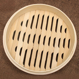 Bamboo Bun Steamer Food Veggie Steamer Basket, 21cm Cage, 27cm Cage