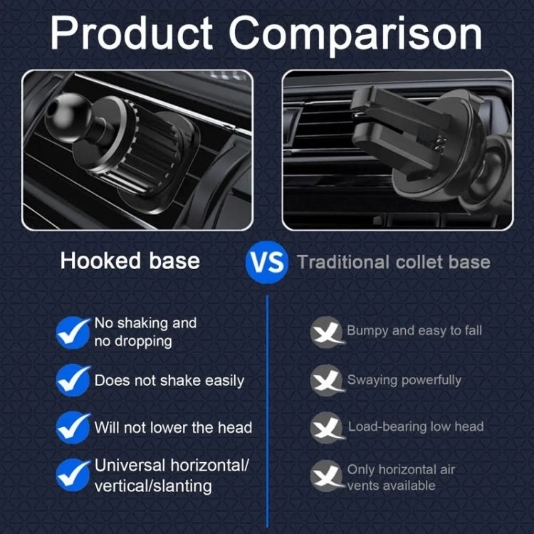 Car Air Outlet Rotating Spiral Hook Tail Clip Mobile Phone Holder
