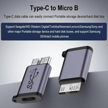 Load image into Gallery viewer, Micro B Male Adapter USB Link HDD Enclosure Interface Converter, USB Female Transfer, Type-C Female Transfer, USB Male Transfer, Type-C Male Transfer