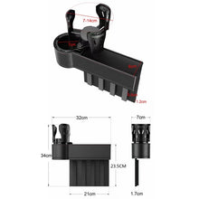 Load image into Gallery viewer, Car Seat Gap Storage Box Car Water Cup Holder Ashtray, Left Black Red, Left Carbon Fiber, Left Brown, Left Beige, Left Black, Right Black Red, Right Carbon Fiber, Right Brown, Right Beige, Right Black