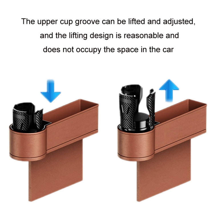 Car Seat Gap Storage Box Car Water Cup Holder Ashtray, Left Black Red, Left Carbon Fiber, Left Brown, Left Beige, Left Black, Right Black Red, Right Carbon Fiber, Right Brown, Right Beige, Right Black