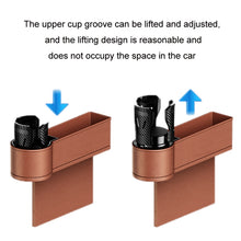 Load image into Gallery viewer, Car Seat Gap Storage Box Car Water Cup Holder Ashtray, Left Black Red, Left Carbon Fiber, Left Brown, Left Beige, Left Black, Right Black Red, Right Carbon Fiber, Right Brown, Right Beige, Right Black