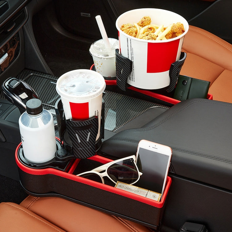 Car Seat Gap Storage Box Car Water Cup Holder Ashtray, Left Black Red, Left Carbon Fiber, Left Brown, Left Beige, Left Black, Right Black Red, Right Carbon Fiber, Right Brown, Right Beige, Right Black