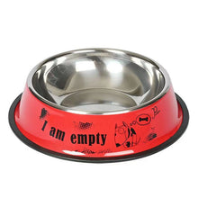 Load image into Gallery viewer, Anti-tip Stainless Steel Pet Bowl Cat Dog Food Basin, M 15cm, L 18cm, XL 22cm, XXL 26cm