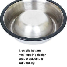 Load image into Gallery viewer, Anti-tip Stainless Steel Pet Bowl Cat Dog Food Basin, M 15cm, L 18cm, XL 22cm, XXL 26cm