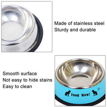 Load image into Gallery viewer, Anti-tip Stainless Steel Pet Bowl Cat Dog Food Basin, M 15cm, L 18cm, XL 22cm, XXL 26cm
