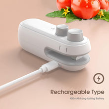 Load image into Gallery viewer, Small 2-in-1 Rechargeable Magnetic Snack Sealer Household Mini Sealing Machine, 2-in-1 White, 2-in-1 Green