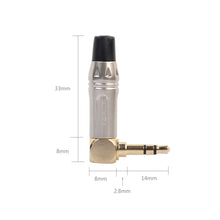 Load image into Gallery viewer, Zinc Alloy L-Shaped 90 Degree 3.5mm Stereo Headset Wire Welding Plug, Zinc Alloy