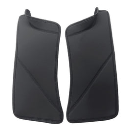 For Tesla Model Y Rear Door Built-In Sill Strip Rear Seats Anti-Kick Leather Protective Pad, Black, Carbon Fiber, TPE
