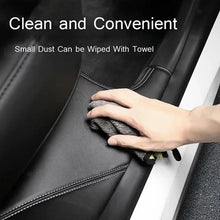 Load image into Gallery viewer, For Tesla Model Y Rear Door Built-In Sill Strip Rear Seats Anti-Kick Leather Protective Pad, Black, Carbon Fiber, TPE