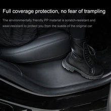 Load image into Gallery viewer, For Tesla Model Y Rear Door Built-In Sill Strip Rear Seats Anti-Kick Leather Protective Pad, Black, Carbon Fiber, TPE