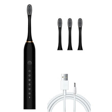 Load image into Gallery viewer, Rechargeable Ultrasonic Soft Bristle Electrical Toothbrushes Flosser 6 Gear With 4 Brushes