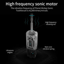 Load image into Gallery viewer, Rechargeable Ultrasonic Soft Bristle Electrical Toothbrushes Flosser 6 Gear With 4 Brushes