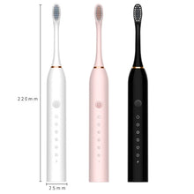 Load image into Gallery viewer, Rechargeable Ultrasonic Soft Bristle Electrical Toothbrushes Flosser 6 Gear With 4 Brushes
