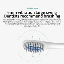 Load image into Gallery viewer, Rechargeable Ultrasonic Soft Bristle Electrical Toothbrushes Flosser 6 Gear With 4 Brushes
