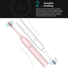 Load image into Gallery viewer, Rechargeable Ultrasonic Soft Bristle Electrical Toothbrushes Flosser 6 Gear With 4 Brushes