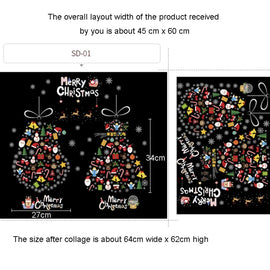 Christmas Window Decoration Poster Santa Claus Elk Snowflake Glass Wall Stickers, SD-01 45x60cm, SD-02 45x60cm, SD-03 30x90cm, SD-05 30x90cm, SD-12 30x90cm, SD-2203 30x45cm, SD-2204 30x45cm, SD-2205 30x45cm, SD-2206 45x60cm, SD-2208 30x45cm            ...