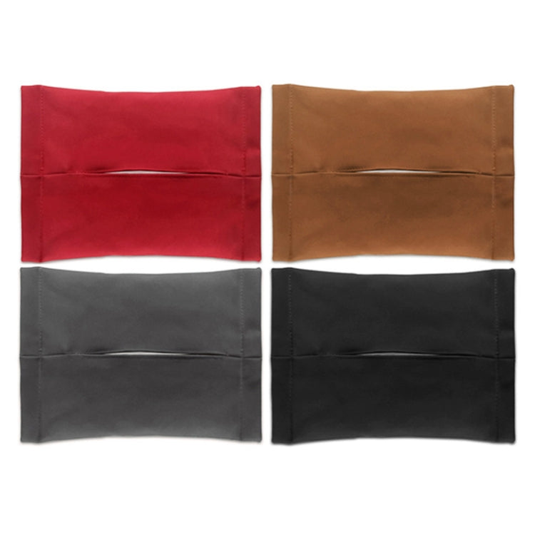 For Tesla Model 3 / Y Car Seat Central Control Screen Tissue Box Tissue Storage Bags, Black, Brown, Red
